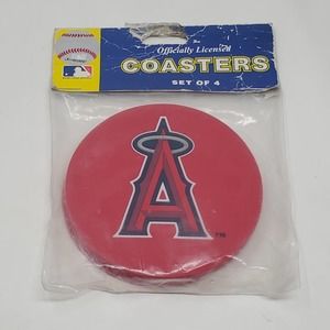 MLB Los Angeles Angels Heavy Duty Rubber Vinyl Coasters 4 pack